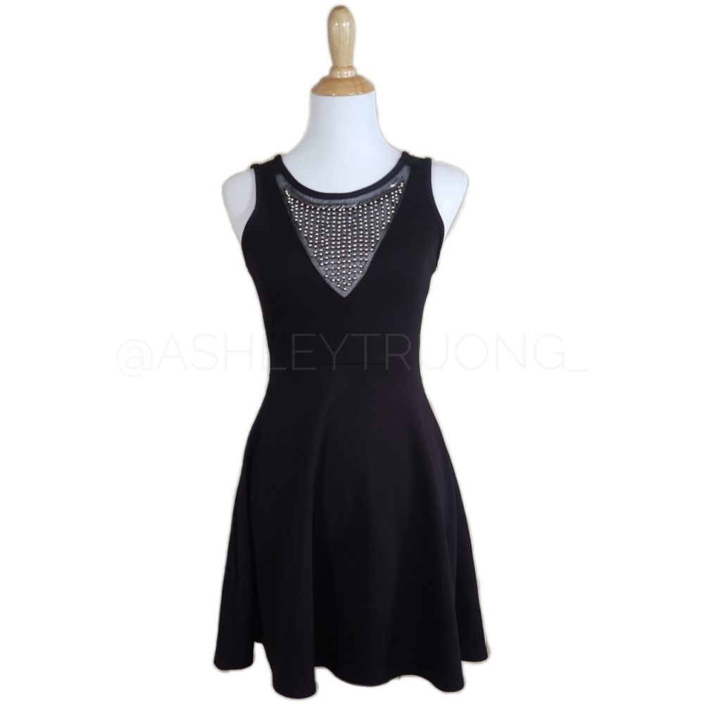 NWOT Beaded Neck A-Line Dress
